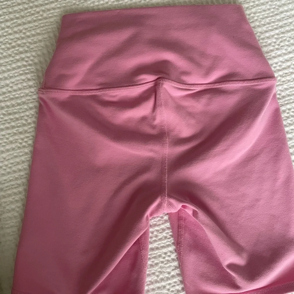 ALO Yoga Rose Pink High-Rise Bike Shorts